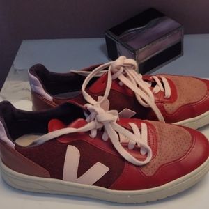 VEJA V-10 sneakers pink purple burgundy